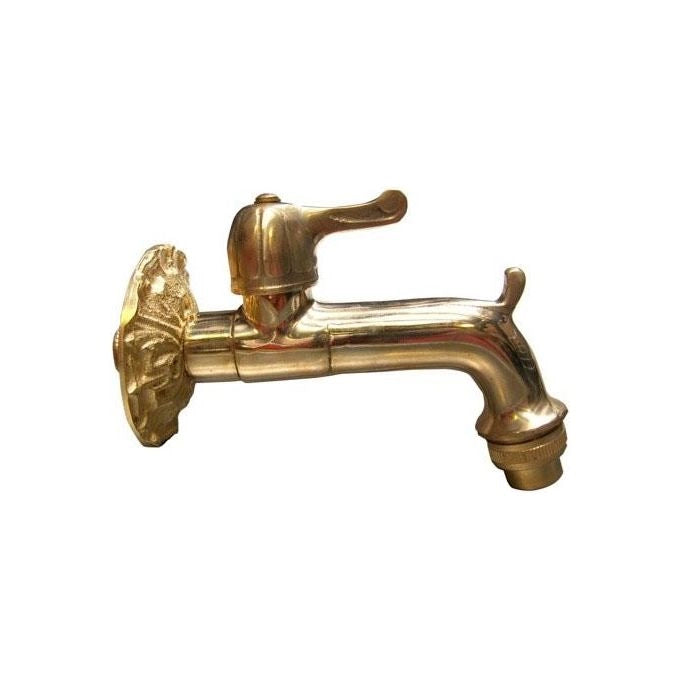 VETTE 2011 Rubinetto in Ottone Classico con Chiusura a Leva Attacco 1-2'' Raccordo Terminale 3-4'' colore Ottone Lucido