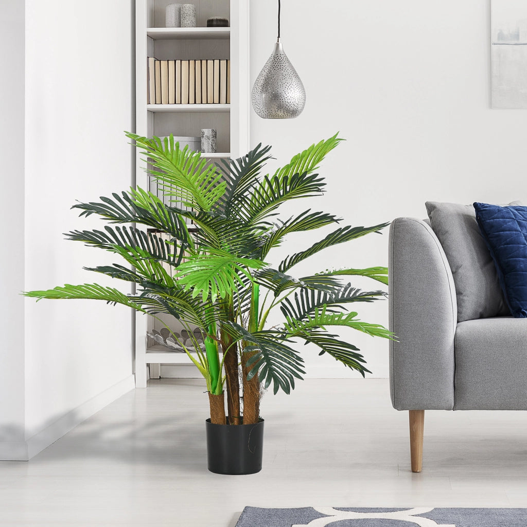 Palma Artificiale 1m ¨C Xylo ¨C Decorazione Realistica con Vaso Marrone Verde