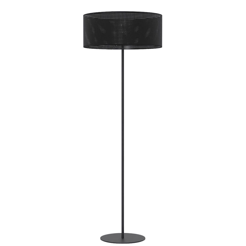 Lampada da terra LUX nera traforata 1xE27 Emibig