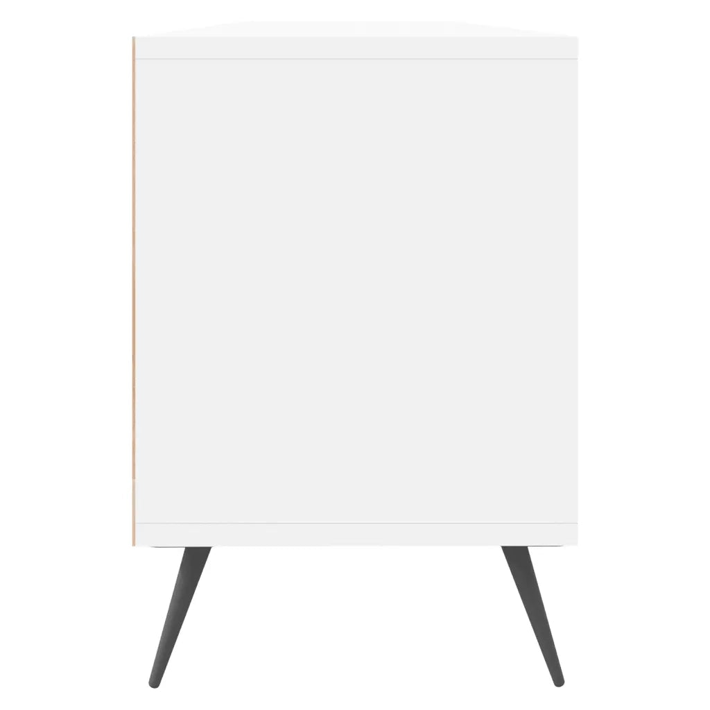 Mobile porta TV con ampio vano contenitore per soggiorno 150 x 30 x 44,5 cm legno composito bianco 02_0048967