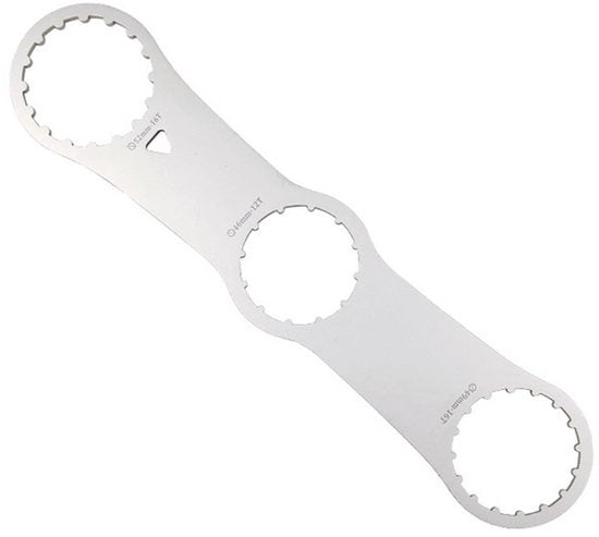Cassetta di Assi Universale - Kit di Fissaggio per Bicicletta - Acciaio Inossidabile - Chiave di Installazione - Adatto per 39-52 mm - Design di Alta Resistenza