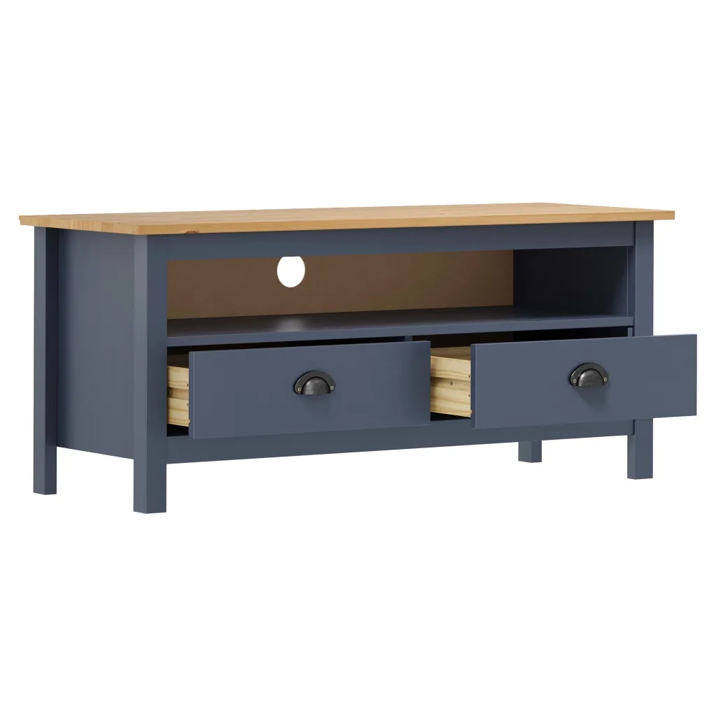 Mobile TV | Armadietto TV | Mobile Porta TV Hill Grigio 110x40x47 cm in Legno di Pino