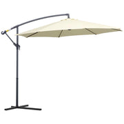 OMBRELLONE PARASOLE DA GIARDINO TONDO DA 300 CM COLORE BEIGE