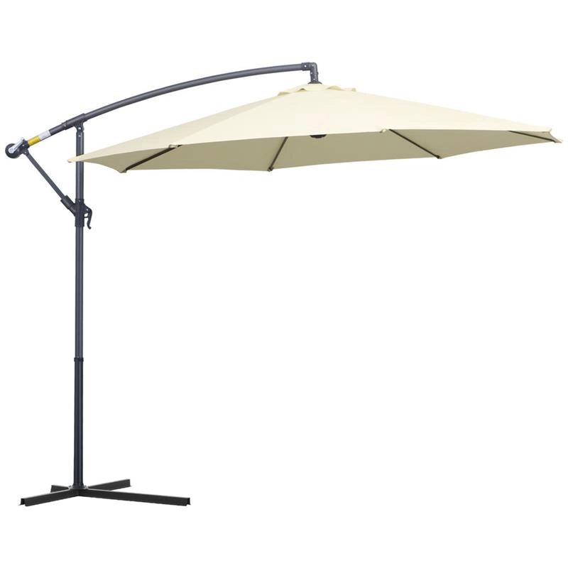 OMBRELLONE PARASOLE DA GIARDINO TONDO DA 300 CM COLORE BEIGE