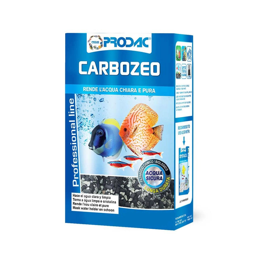 Prodac CarboZeo 700gr -  Miscela al 50% di Carbone Vegetale Attivo e 50% di Zeolite per Dolce e Marino Incluso Sacchetto