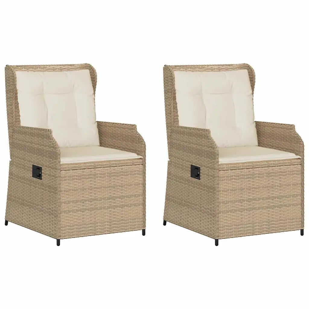 Panchina da giardino 2 pcs Beige polyrattan 3394489