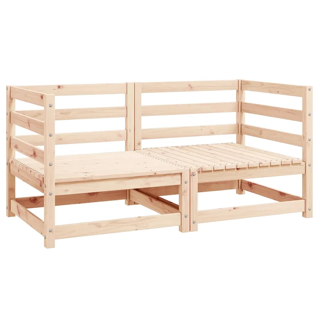 Divani Angolari da Giardino 2 pz in Legno Massello di Pino 805675