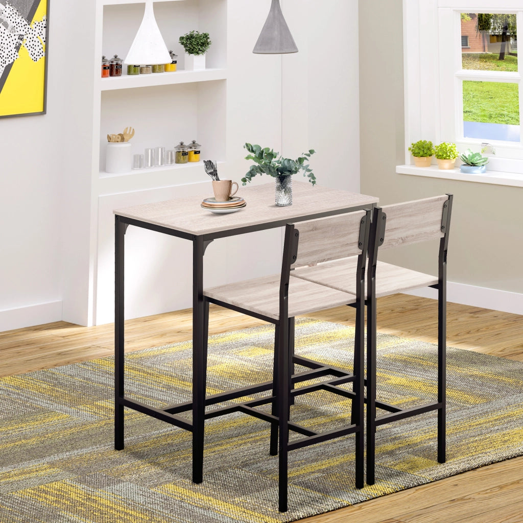 Set Tavolo da Pranzo con 2 Sedie ¨C Minimal ¨C Legno Naturale