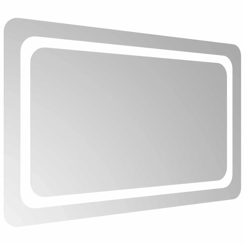 Specchio da bagno LED Trasparente 80 x 50 cm vetro temperato 42045836