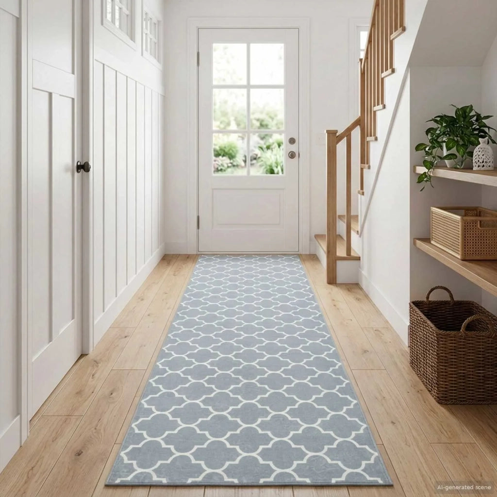 Runner Tappeto ORIZ 1150 gsm Grigio e Bianco 42045453