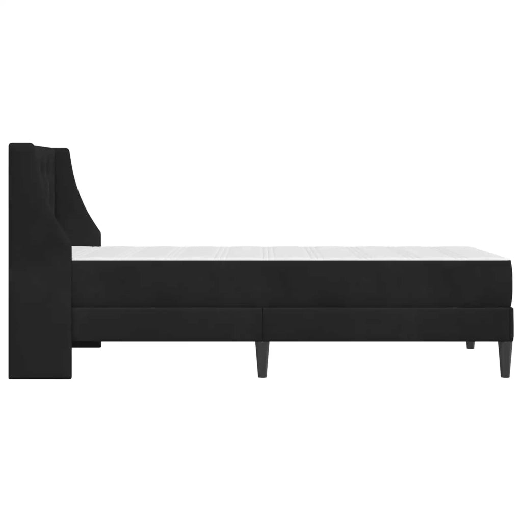 Struttura letto con materasso-Giroletto Nero 100 x 200 cm Velluto 759280