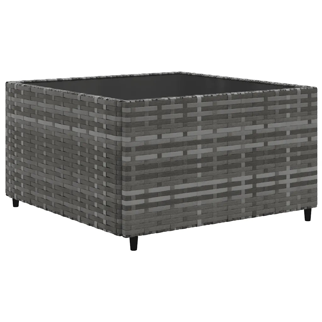 Set Divani da Giardino 7 pz con Cuscini in Polyrattan Grigio 3308183