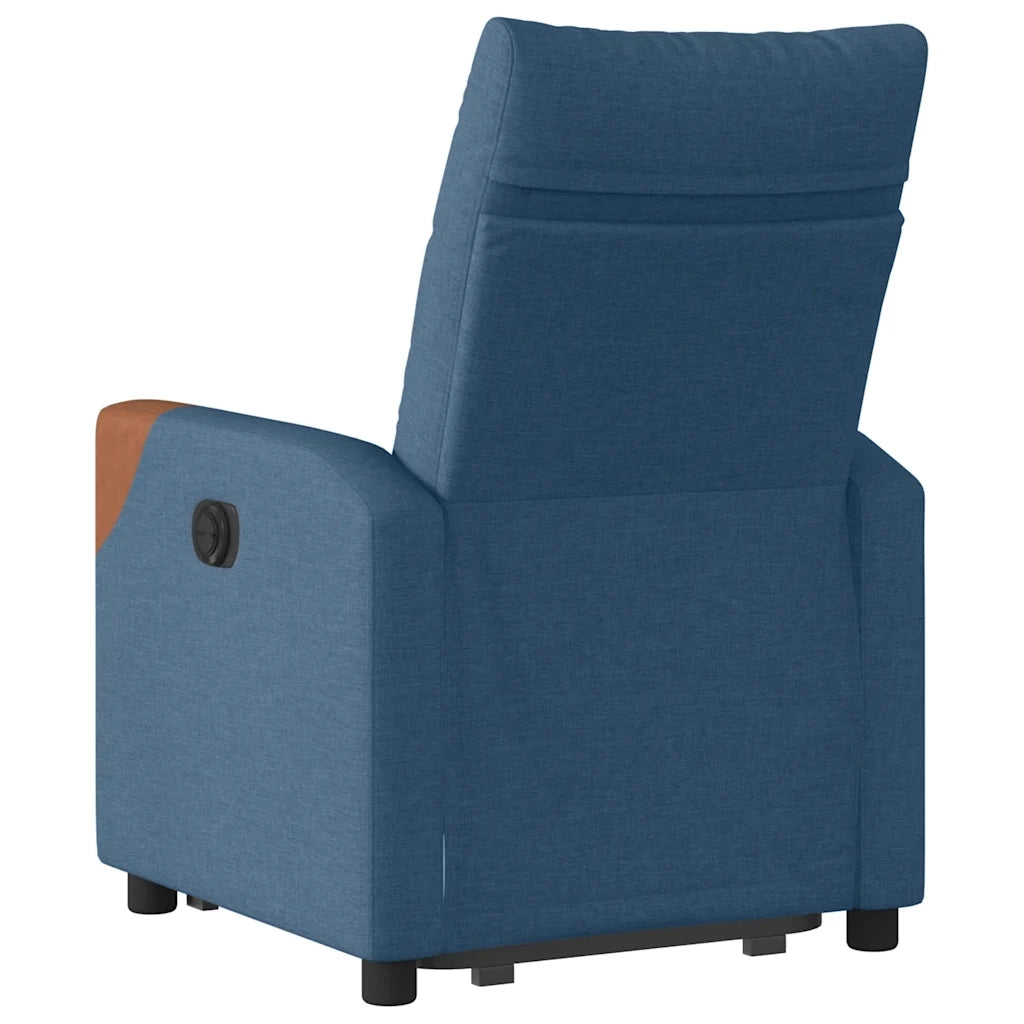 Poltrona Alzapersona Reclinabile Blu in Tessuto 3324012