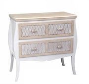 CHARM MOBILETTO CON 4 CASSETTI 77X40X78H CM COLORE BIANCO E CREMA