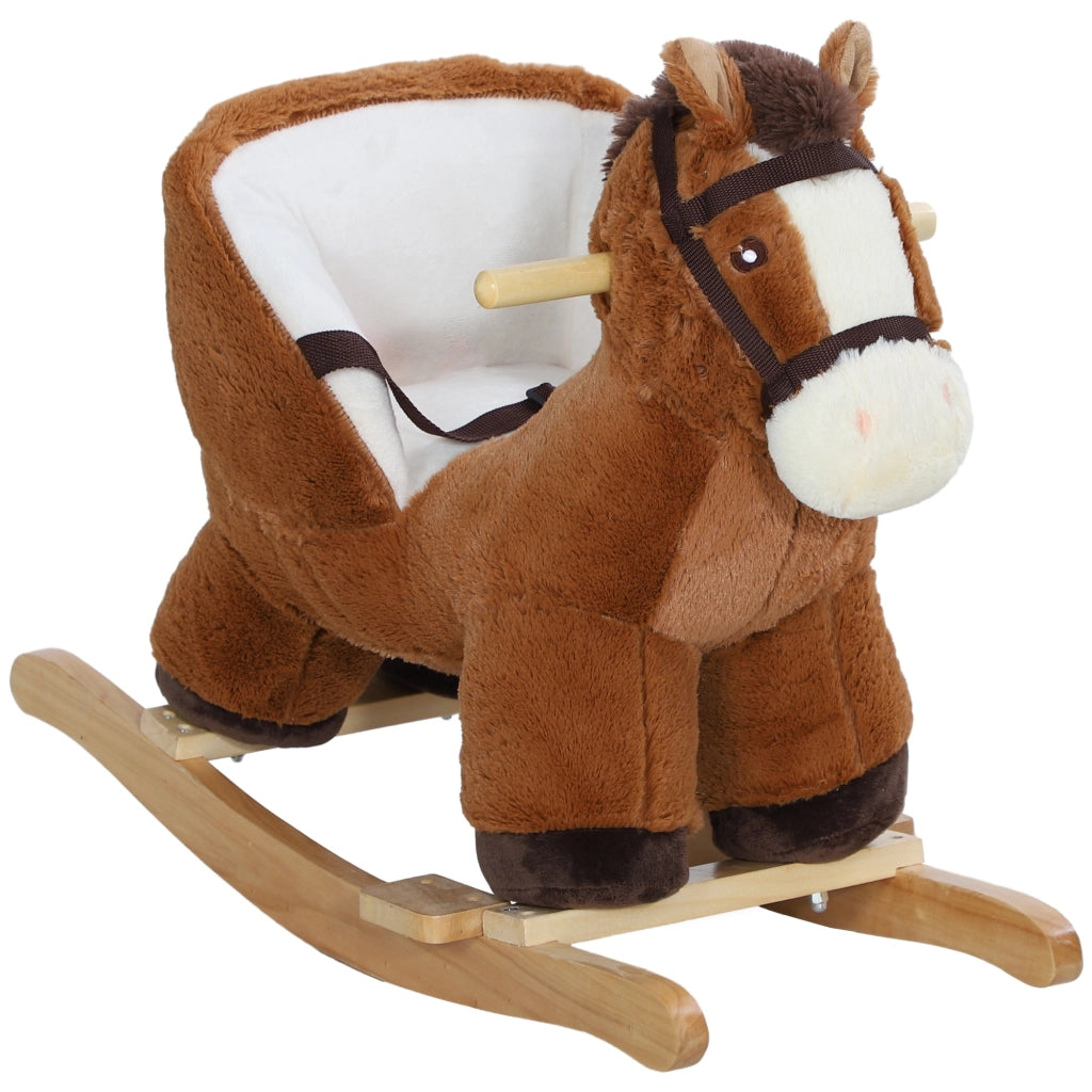 Cavallo a Dondolo per Bambini ¨C Minimal ¨C Legno con Sicurezza e Suono