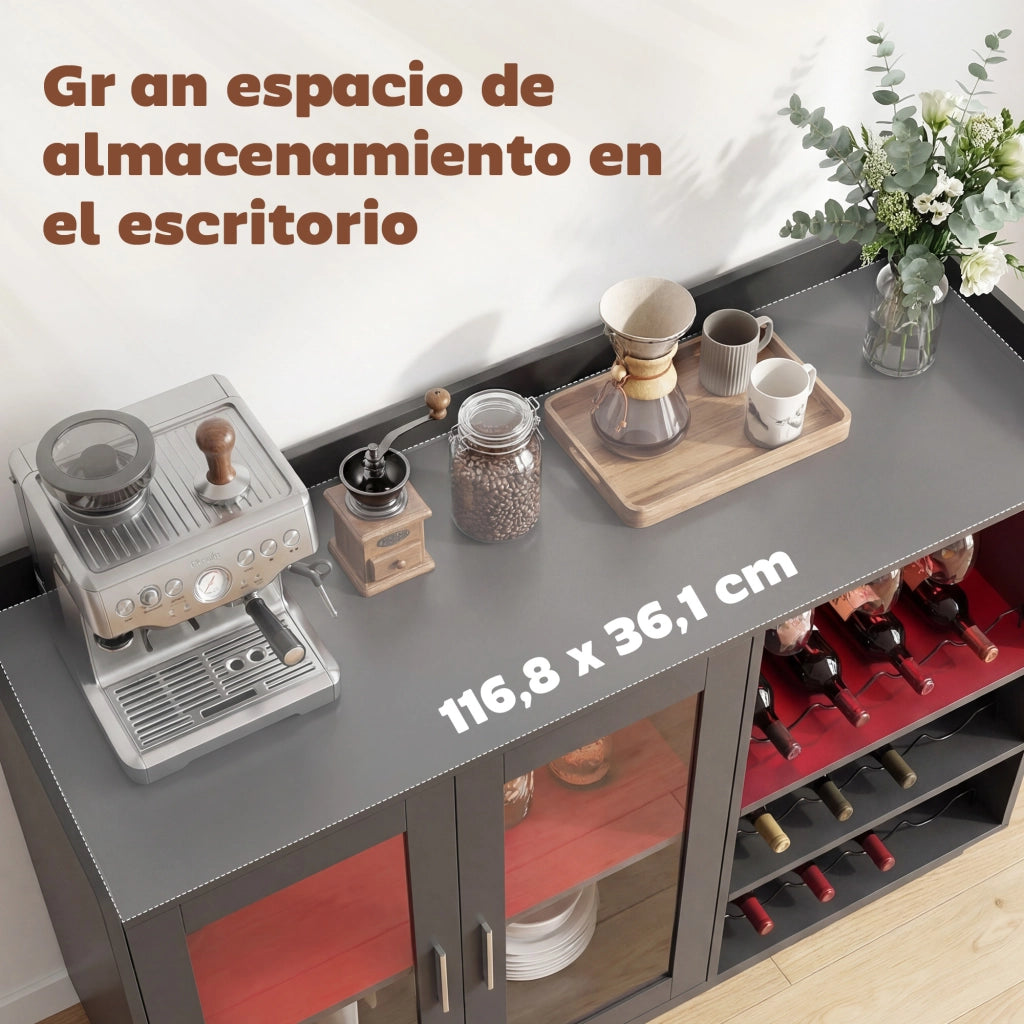 Tavolo da bar con luci LED ¨C Minimal ¨C Nero