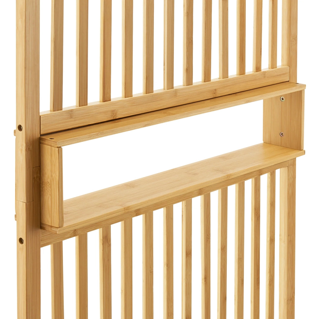 Paravento pieghevole 197 x 76 x 40 cm bambù naturale 03_0010227