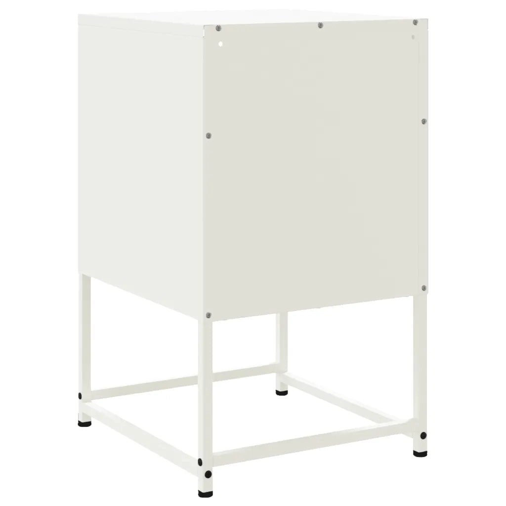 Comodino Bianco 36x39x60,5 cm in Acciaio 846564