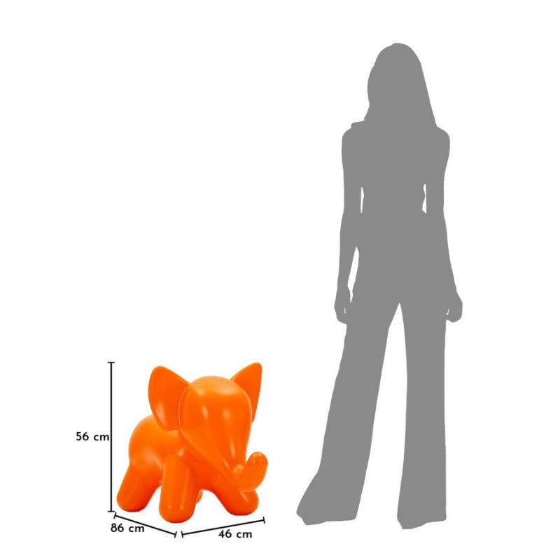 Sgabello Elephant Arancione cm 86x46x56