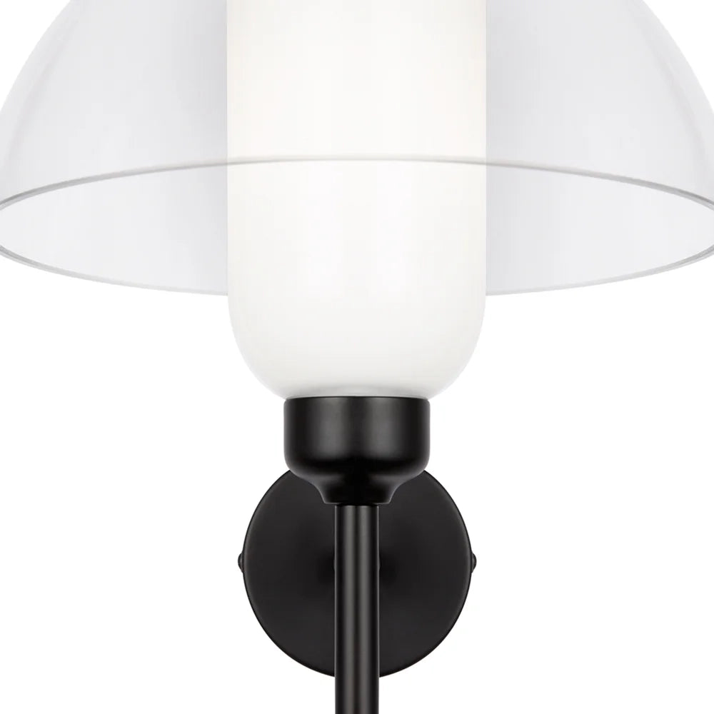 Maytoni applique moderna Memory 1 luce E14 metallo nero vetro