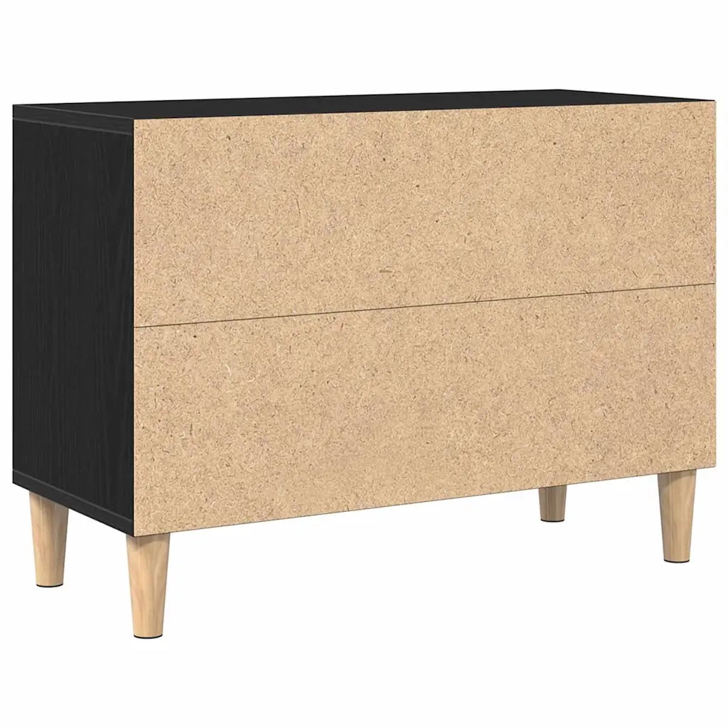 Mobile TV 69,5 x 30 x 50 cm Rovere Nero Legno ingegnerizzato 862583