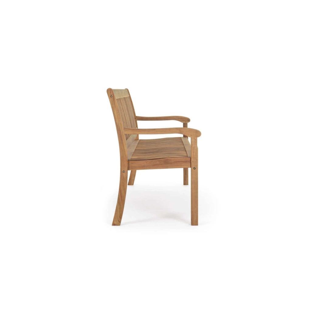Panca a tre posti in legno massiccio 158x62x88 h cm