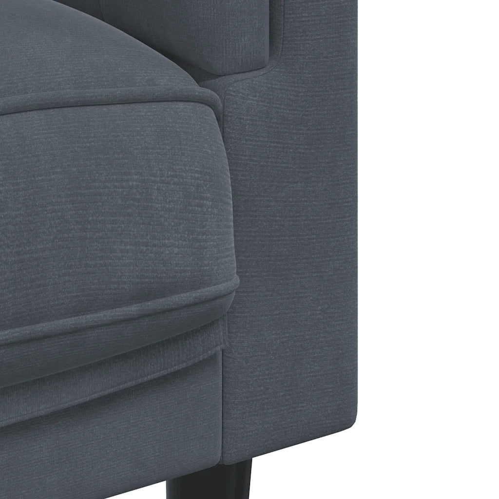 Poltrona | Sedia Relax con Cuscino Grigio Scuro in Velluto
