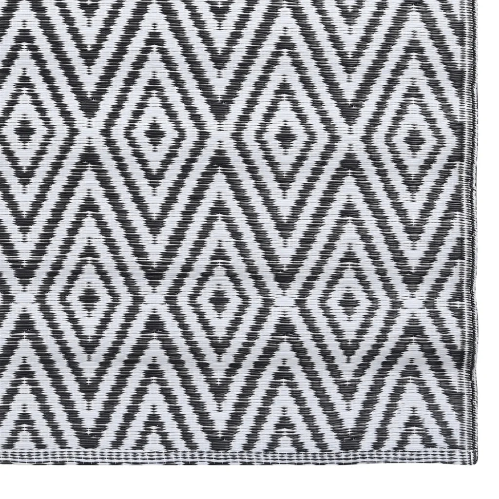 Tappeto da Esterni ARAKIL Bianco e Nero 160x230 cm in PP CFW5655417