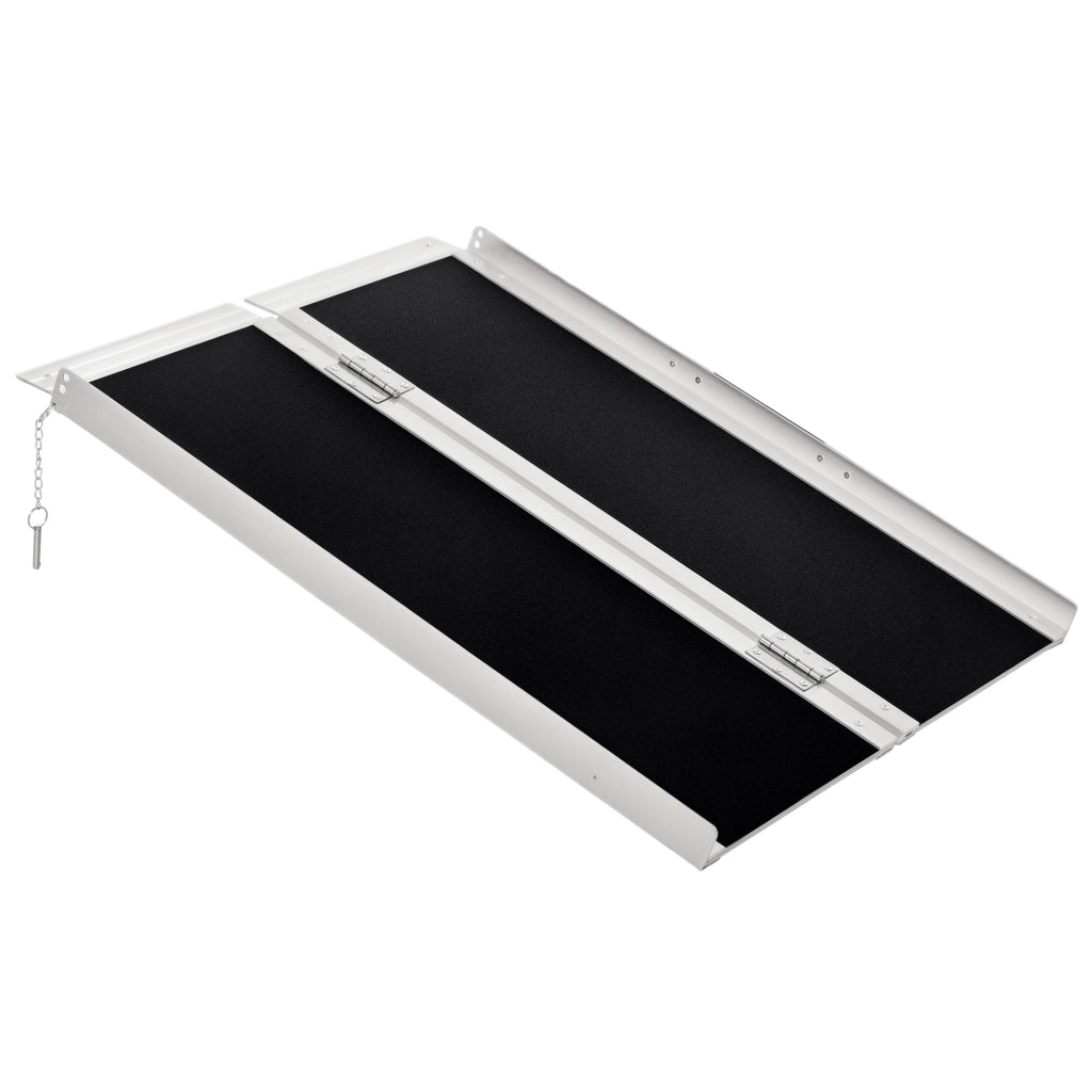 Rampa per sedia a rotelle pieghevole in alluminio ¨C Xylo ¨C 91x72x5 cm, portata 270 kg, nero