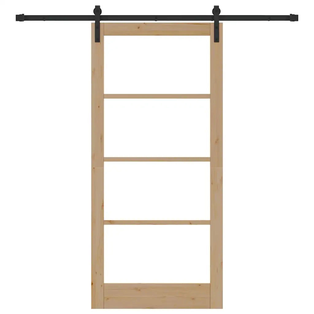 Porta scorrevole ORKDAL Naturale e Nero 93 x 202 cm 3331867