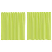 Tende in Voile con Tasche per Aste 2 pz Verde Mela