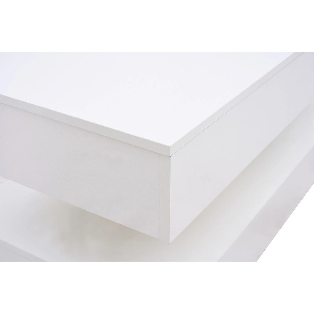Tavolino da Caff¨¨ con LED e Vano Contenitore ¨C MINIMAL ¨C 100x50x42 cm