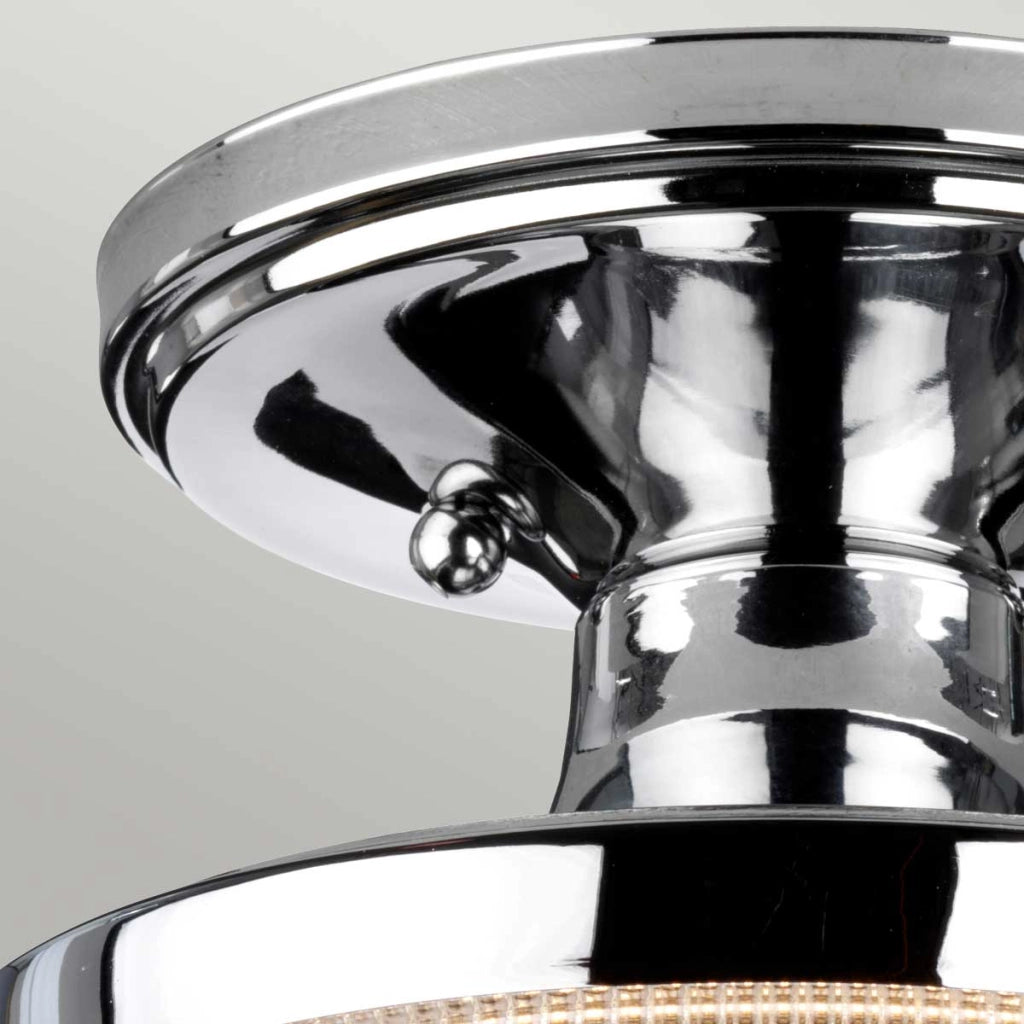 Plafoniera bagno tonda vetro 18,2cm E27 40W cromata