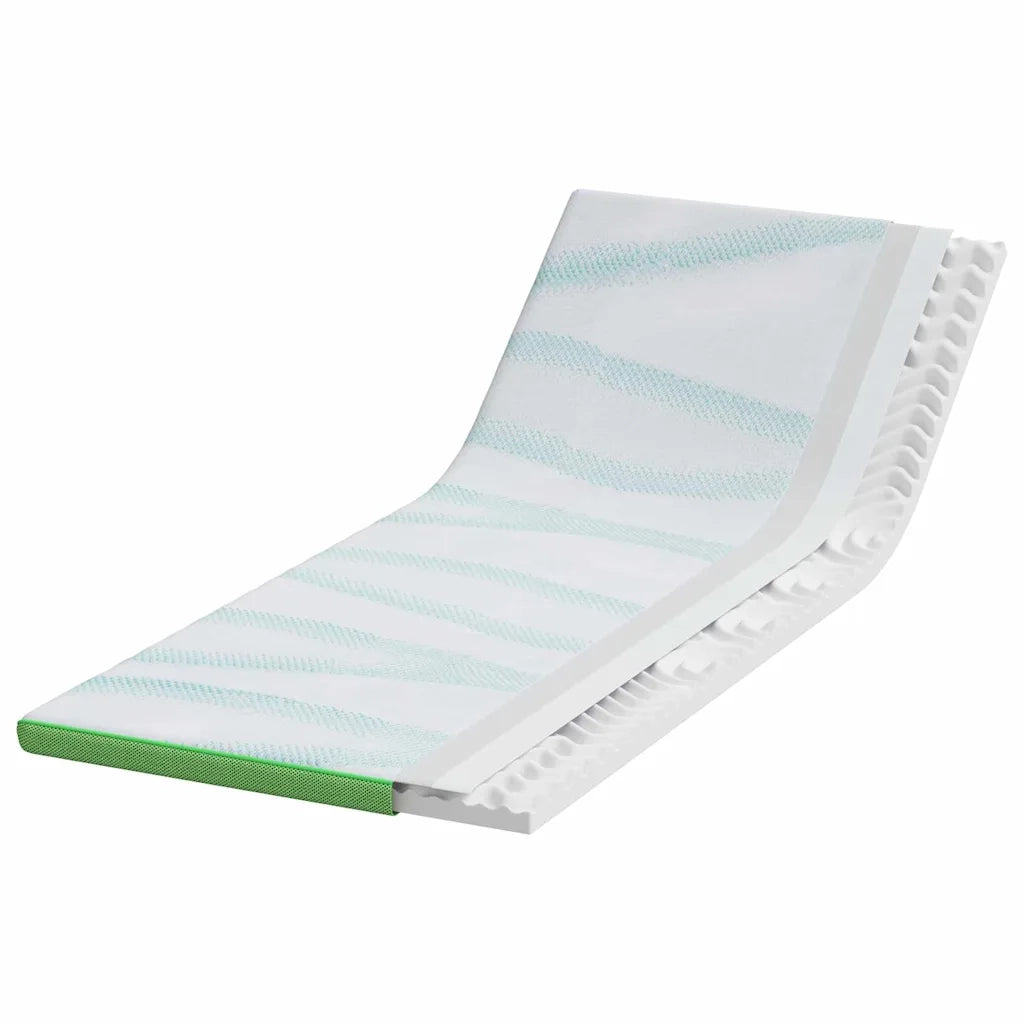 Topper per materasso Bianco e Verde 80 x 200 cm 4106155