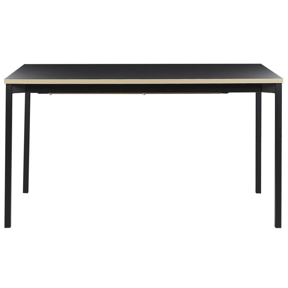 Tavolo da pranzo allungabile MDF Nero 140/190 x 90 cm moderno industriale
