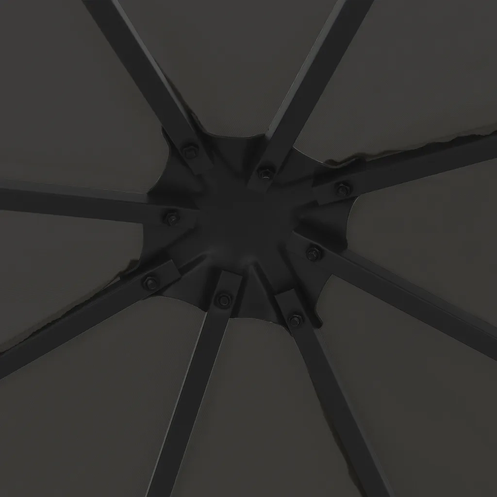 Gazebo | Pergolato con Stringa di Luci LED 3x3 m Antracite