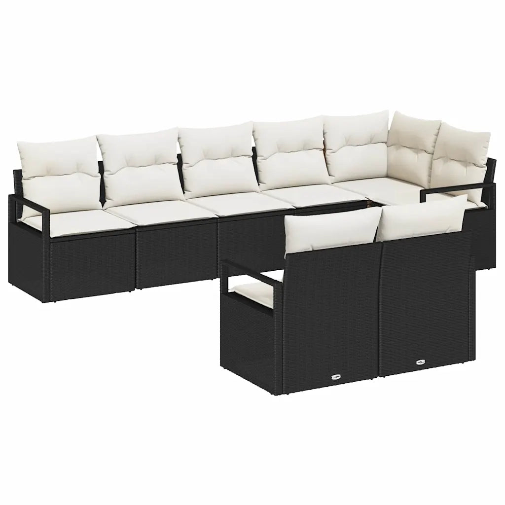 Set di divani 8 pcs Nero polyrattan 3346427