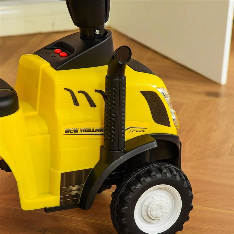 TRATTORE PER BAMBINI CAVALCABILE CON RIMORCHIO RASTRELLO E PALA 12-36 MESI