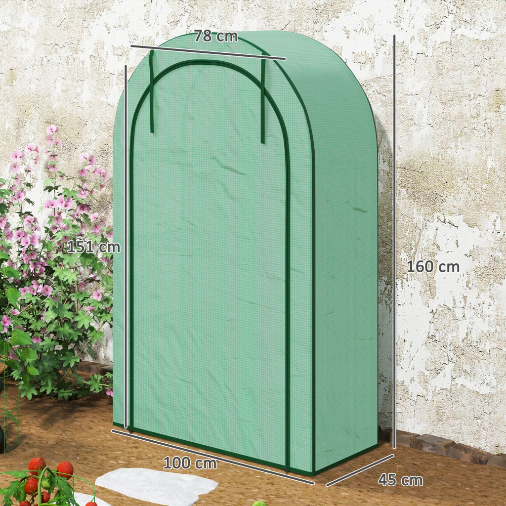 Serra Mini 4 Ripiani Portatile ¨C Minimal ¨C Verde 100x45x160 cm