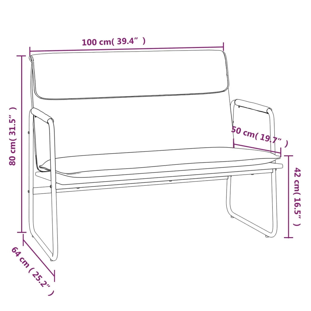Panca Grigia 100x64x80 cm in Similpelle CFW8943769