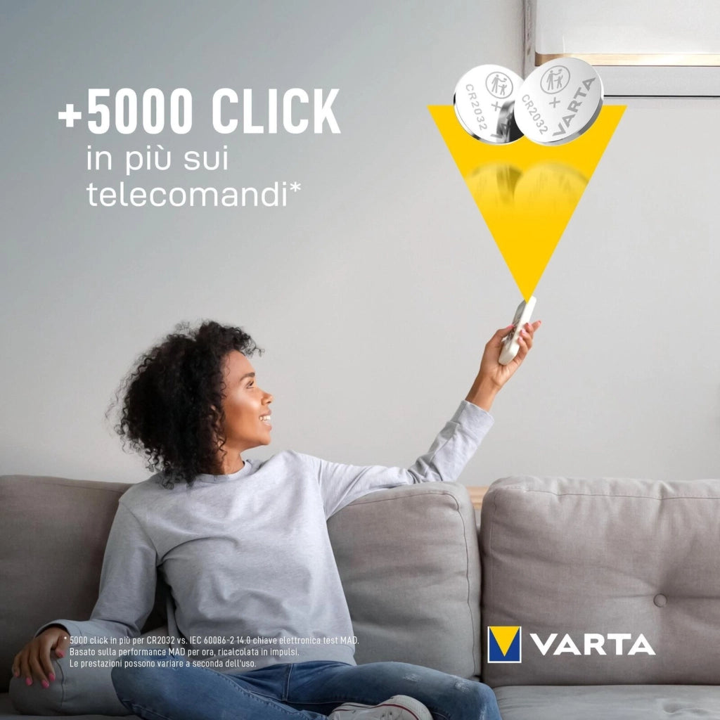 Varta 06032101401 LITHIUM Coin Batteria a bottone 3V 220 mAh CR2032 colore Metallico