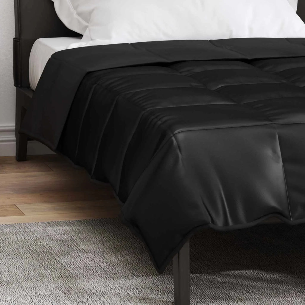 Piumone | Duvet Estivo Nero 155 x 220 cm Satin e Micropile