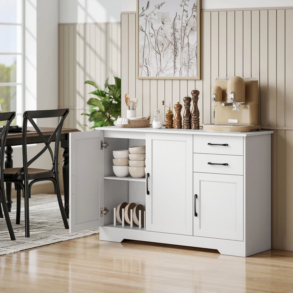 Cassettiera con ante ¨C Minimal ¨C Bianco 120x38x79