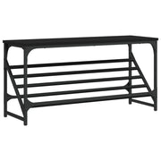 Scarpiera | Mobile per scarpe Nera 90x30x45 cm in Legno Multistrato