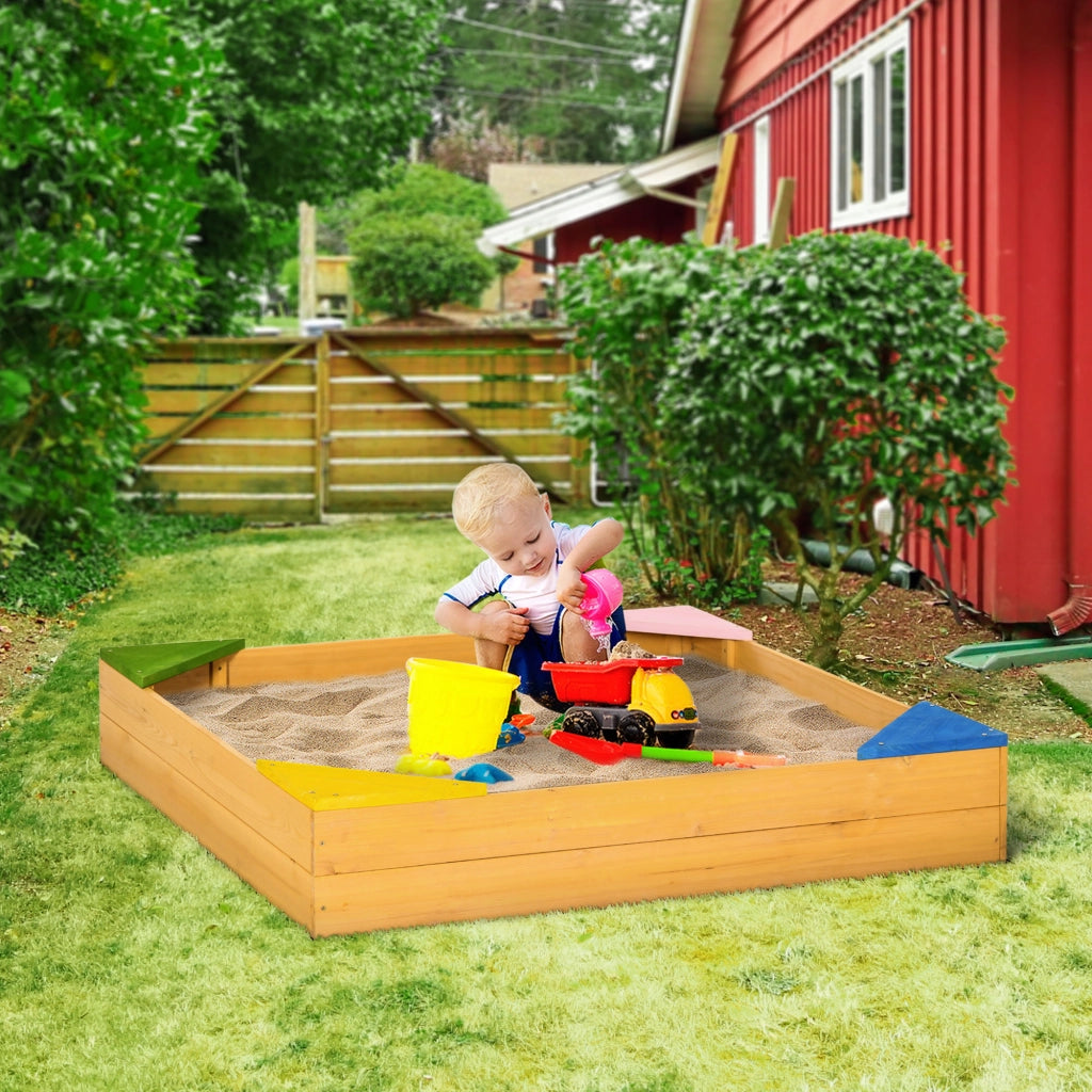 Sabbiera Legno per Bambini ¨C Minimal ¨C 109x109x20 cm