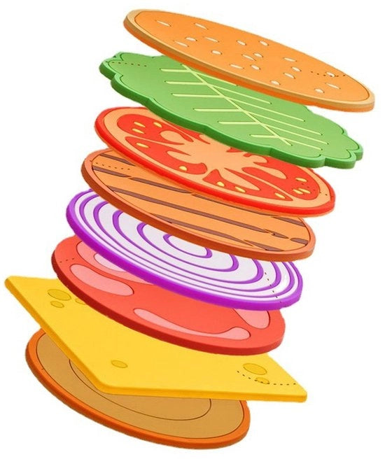 Set di supporti 8 pezzi - Supporti acqua resistente - PVC - Antiscivellamento - Resistente al calore - Decorazioni da tavolo