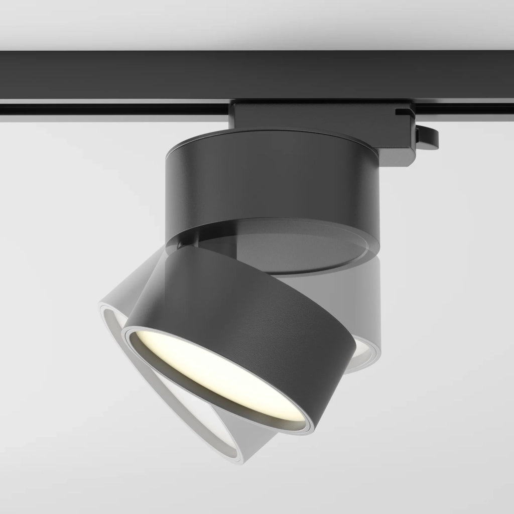 Maytoni Faretto Unity Onda 1 luce LED integrato nero alluminio