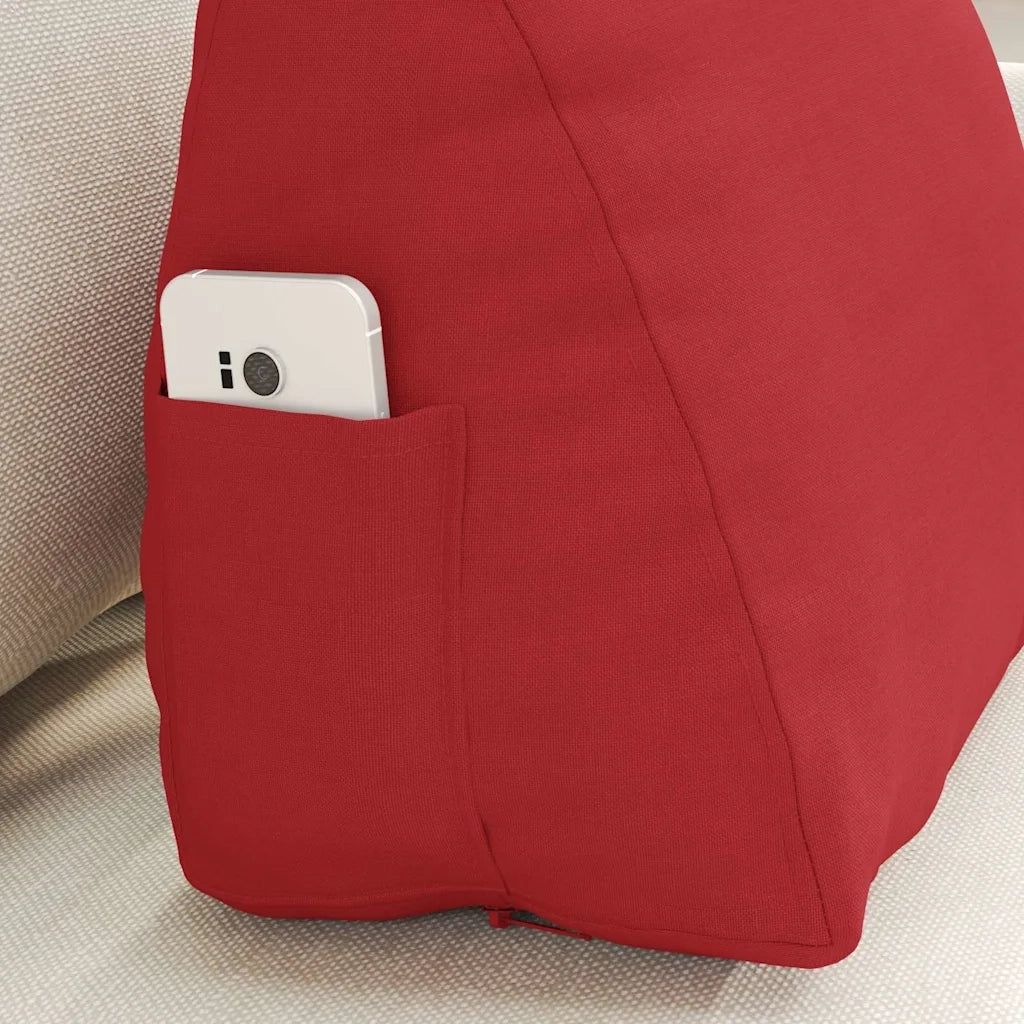 Cuscino per Schiena Rosso 45 x 20 x 35 cm Tessuto 42015014