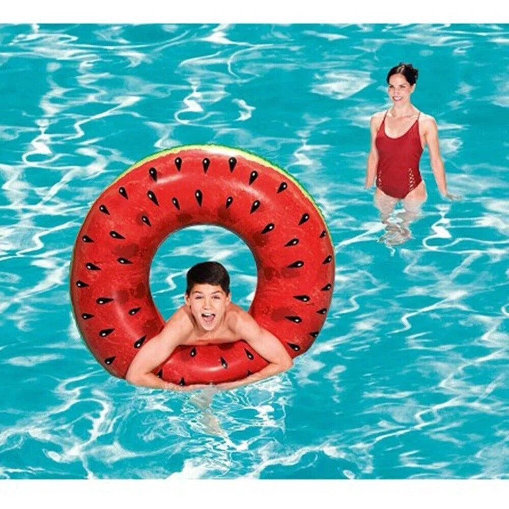 Trade Shop - Ciambella Galleggiante Salvagente Gonfiabile Mare Piscina Forma Anguria Ananas 019960 -