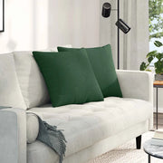 Cuscini da Divano 2 pcs Verde Scuro 50 x 50 cm Tessuto in Cords 42013994